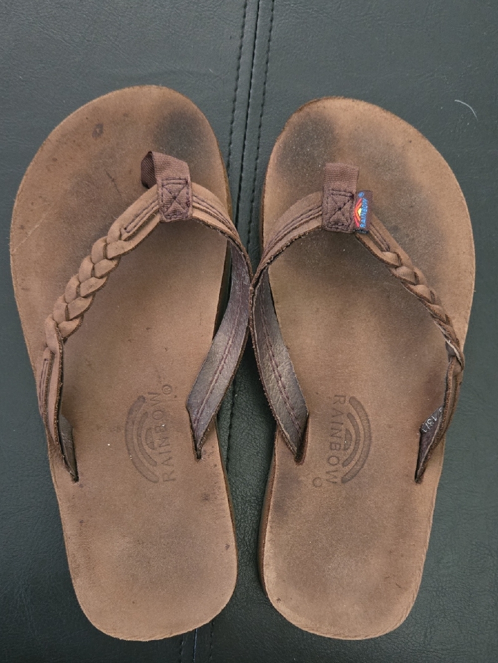 Kids Rainbow Leather Sandals